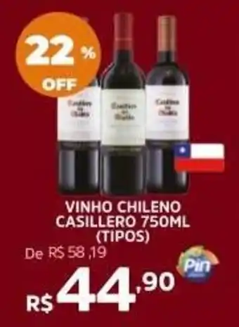 Pinheiro Supermercado vinho chileno casillero 750ml oferta
