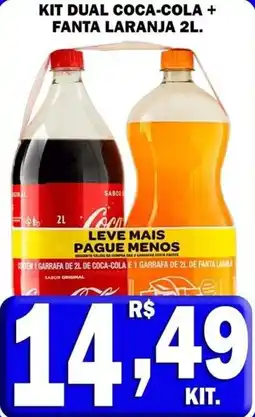 Compre Bem Kit dual coca-cola + fanta laranja oferta