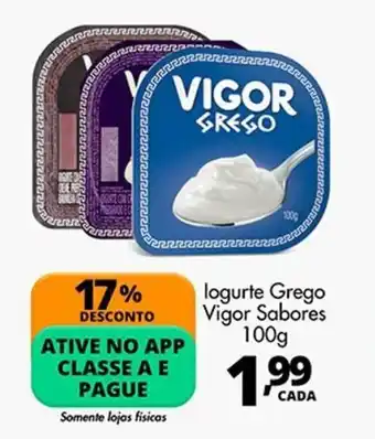 Delta Supermercados Iogurte Grego Vigor Sabores 100g oferta