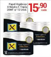 X Supermercados Papel Higiênico X Neutro F. Tripla oferta