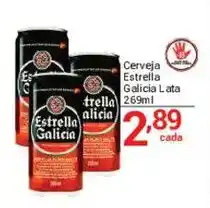 X Supermercados Cerveja Estrella Galicia Lata oferta