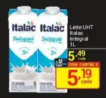 X Supermercados Leite uht italac integral oferta