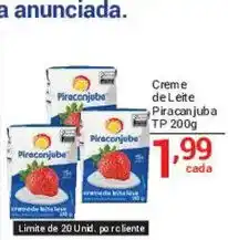 X Supermercados Creme de Leite Piracanjuba oferta