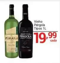 X Supermercados Vinho Pergola Tipos oferta