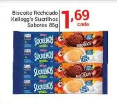 X Supermercados Biscoito Recheado Kellogg's Sucrilhos Sabores oferta