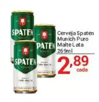 X Supermercados Cerveja Spaten Munich Puro Malte Lata oferta