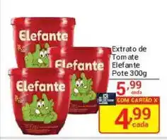 X Supermercados Extrato de Tomate Elefante oferta