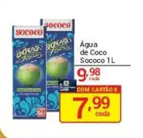 X Supermercados Água de Coco Sococo 1L oferta