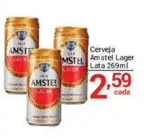 X Supermercados Cerveja Amstel Lager oferta