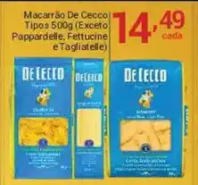 X Supermercados Macarrão de cecco oferta