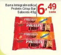 X Supermercados Barra integral medica protein crisp bar sabores oferta