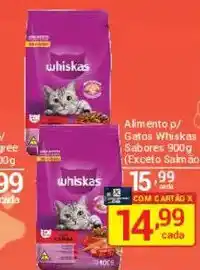 X Supermercados Alimento p/ Gatos Whiskas Sabores oferta