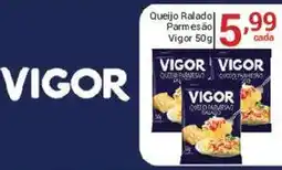 X Supermercados Queijo ralado parmesão vigor 50g oferta