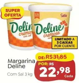 Novo Atacarejo Margarina Deline com sal oferta
