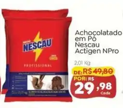 Novo Atacarejo Achocolatado em pó nescau actigen npro oferta
