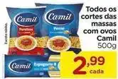 Carrefour Camil - todos os cortes das massas com ovos oferta