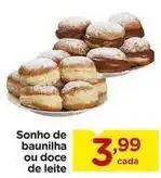 Carrefour Sonho - sonho de baunilha ou doce de leite oferta