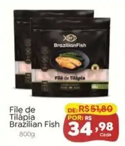 Novo Atacarejo File de Tilápia Brazilian Fish oferta