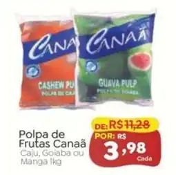 Novo Atacarejo Polpa de Frutas Canaã oferta