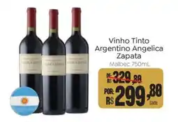 Novo Atacarejo Vinho Tinto Argentino Angelica Zapata oferta