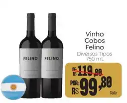 Novo Atacarejo Vinho Cobos Felino Diversos Tipos oferta