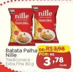 Novo Atacarejo Batata Palha Nille Tradicional e Extra Fina oferta