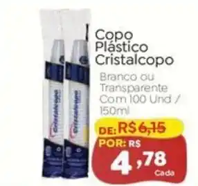 Novo Atacarejo Copo Plástico Cristalcopo oferta