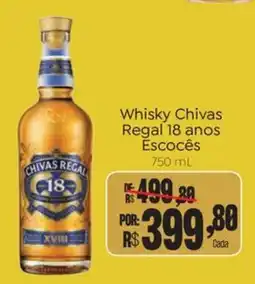 Novo Atacarejo Whisky Chivas Regal 18 anos Escocês oferta