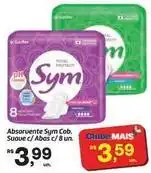 Fort Atacadista Sym - absorvente cob. suave c/ abas c/8 un oferta