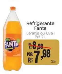 Novo Atacarejo Refrigerante Fanta Laranja ou Uva oferta