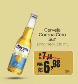 Novo Atacarejo Cerveja Corona Cero Sun oferta