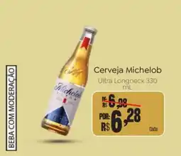 Novo Atacarejo Cerveja Michelob Ultra Longneck oferta