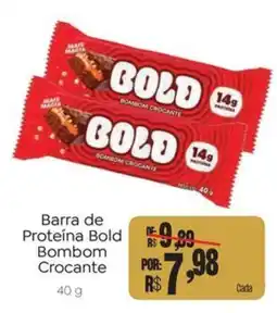 Novo Atacarejo Barra de Proteína Bold Bombom Crocante oferta
