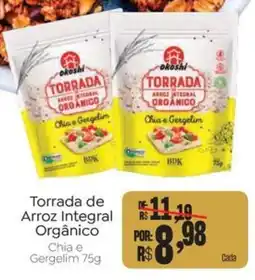 Novo Atacarejo Torrada de Arroz Integral Orgânico Chia e Gergelim oferta