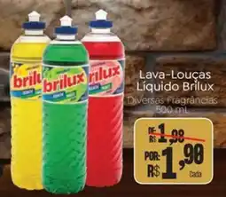 Novo Atacarejo Lava-louças líquido brilux diversas fragrâncias oferta