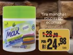 Novo Atacarejo Tira manchas roupas pó ecomax oferta