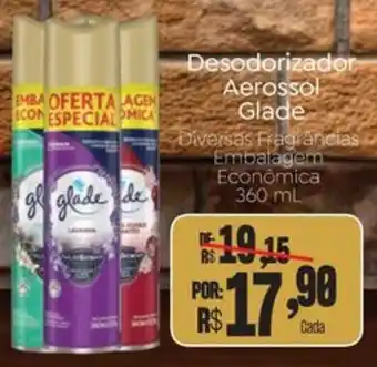 Novo Atacarejo Desodorizador Aerossol Glade oferta