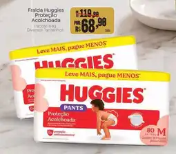 Novo Atacarejo Fralda huggies proteção acolchoada oferta