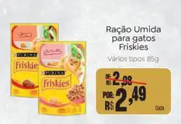 Novo Atacarejo Ração Umida para gatos Friskies oferta