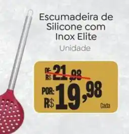 Novo Atacarejo Escumadeira de Silicone com Inox Elite oferta
