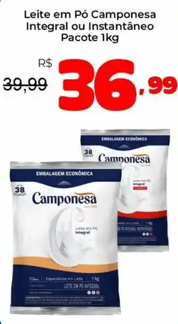 Unicompra Leite em pó camponesa integral ou instantâneo oferta