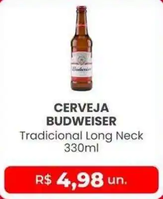 Higa Atacado Cerveja budweiser tradicional long neck oferta