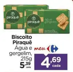 Carrefour Biscoito Piraquê Água e gergelim oferta