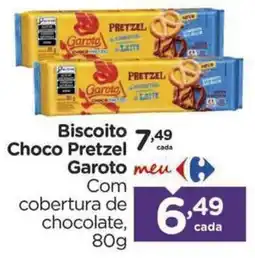 Carrefour Biscoito Choco Pretzel Garoto oferta