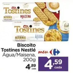 Carrefour Biscoito Tostines Nestlé Água/Maizena oferta