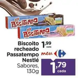 Carrefour Biscoito recheado Passatempo Nestlé Sabores oferta
