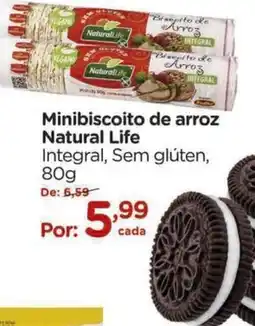Carrefour Minibiscoito de arroz natural life integral, sem glúten oferta