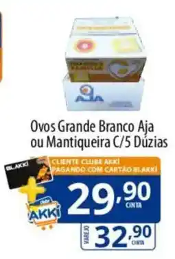 Akki Atacadista Ovos Grande Branco Aja ou Mantiqueira C/5 Dúzias oferta
