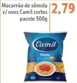 Sonda Macarrão de sêmola c/ ovos Camil cortes oferta