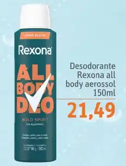 Sonda Desodorante rexona all body aerossol oferta